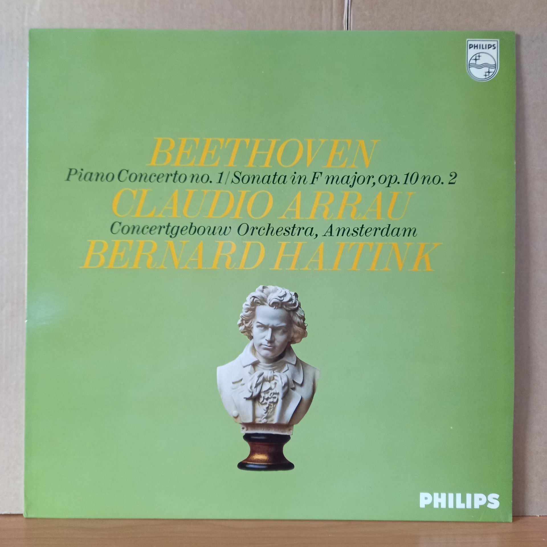 BEETHOVEN: PIANO CONCERTO NO. 1 / SONATA IN F MAJOR, OP. 10 NO. 2 / CLAUDIO ARRAU, CONCERTGEBOUW ORCHESTRA, AMSTERDAM, BERNARD HAITINK - LP 2.EL PLAK