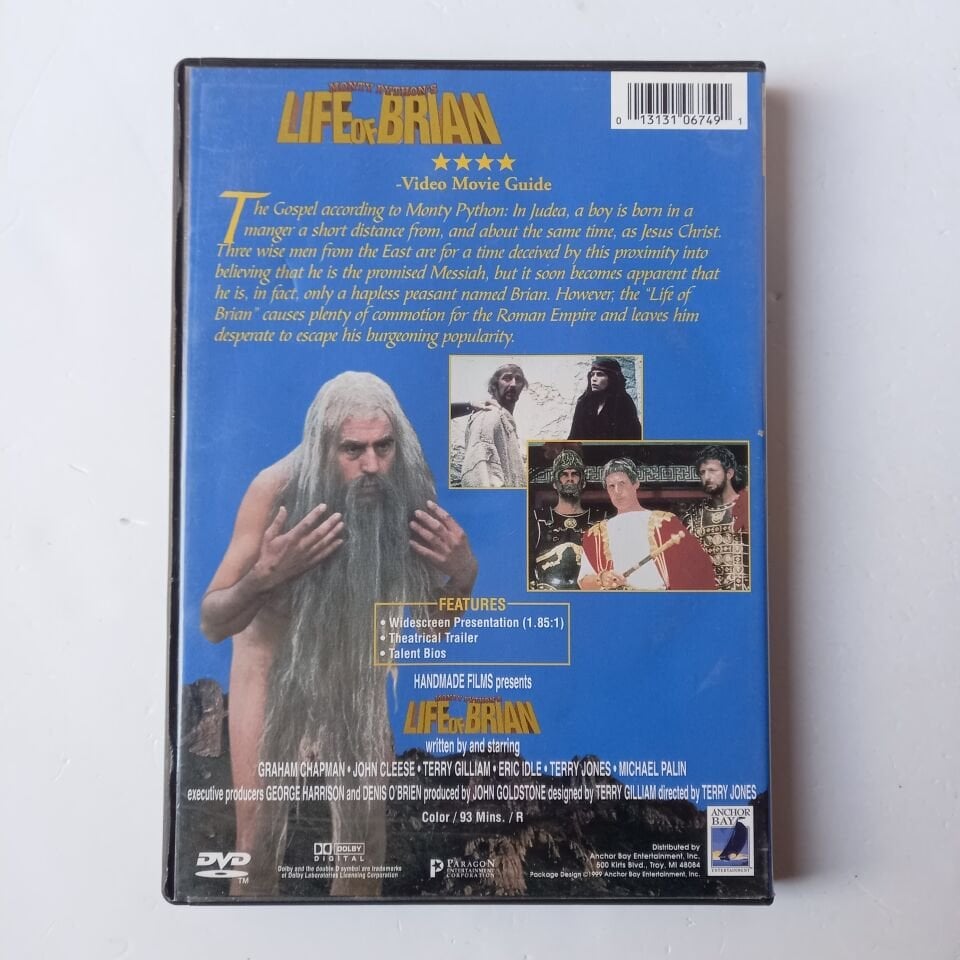 MONTY PYTHON'S LIFE OF BRIAN - GRAHAM CHAPMAN - JOHN CLEESE - TERRY GILLIAM - DVD 2.EL 1. BÖLGE