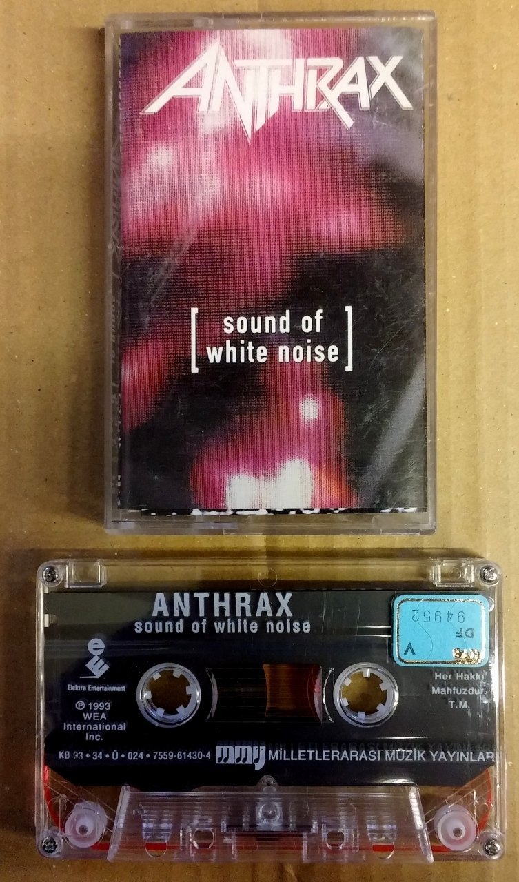 ANTHRAX - SOUND OF WHITE NOISE CASSETTE MADE IN TURKEY ''USED''