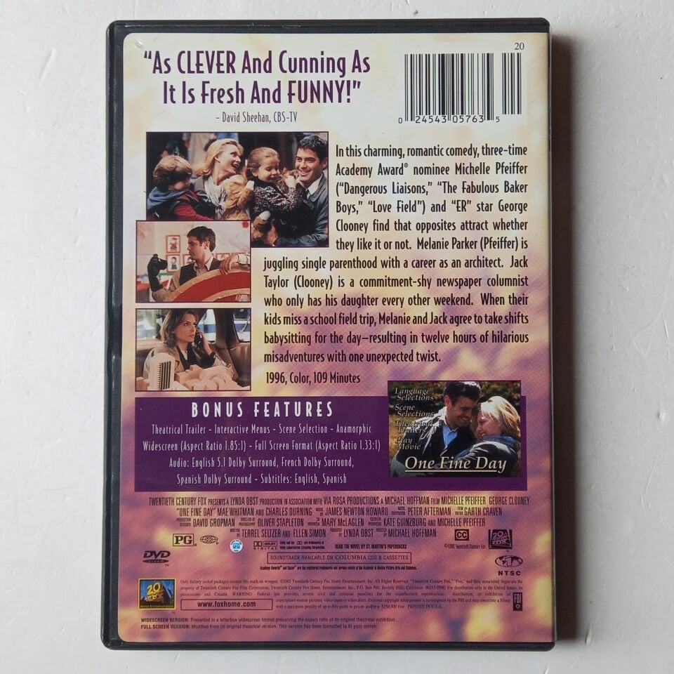 ONE FINE DAY - MICHELLE PFEIFFER, GEORGE CLOONEY - DVD 2.EL 1.BÖLGE