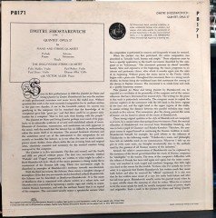 SHOSTAKOVICH: QUINTET FOR PIANO AND STRING QUARTET, HOLLYWOOD STRING QUARTET WITH VICTOR ALLER - PLAK 2.EL