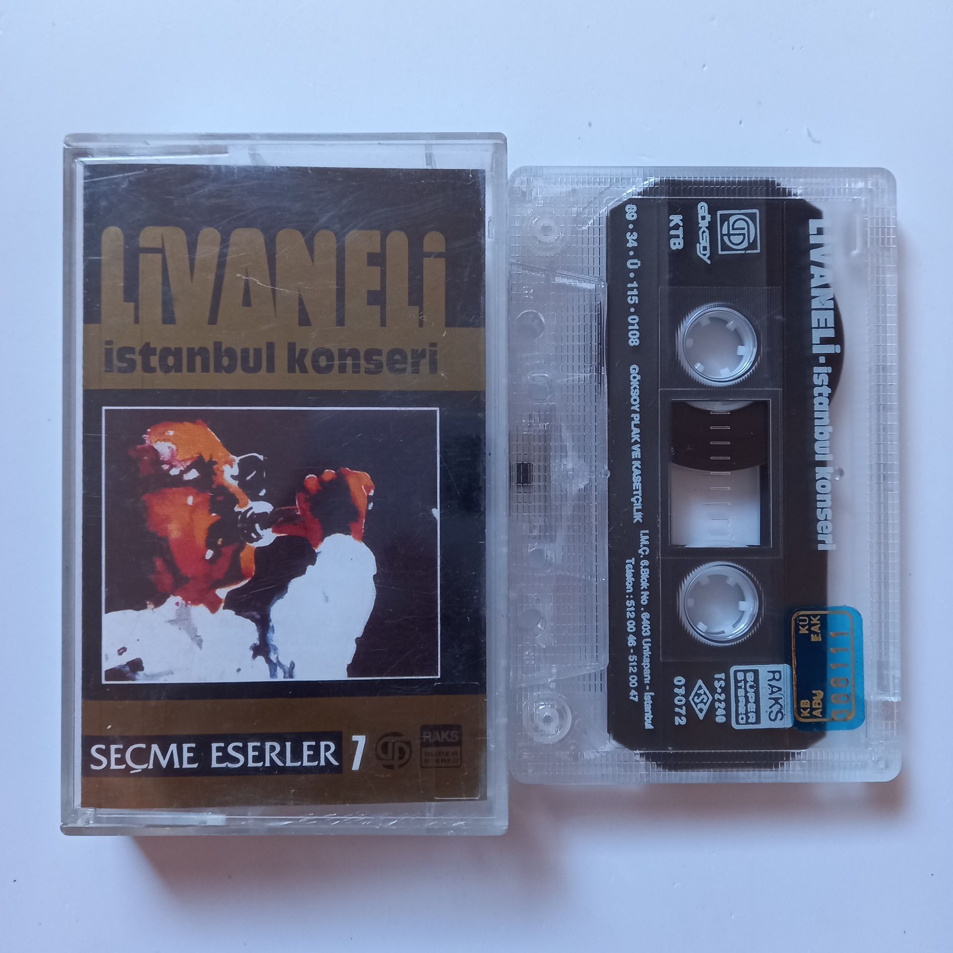ZÜLFÜ LİVANELİ - İSTANBUL KONSERİ / SEÇME ESERLER 7 (1989) - KASET 2.EL