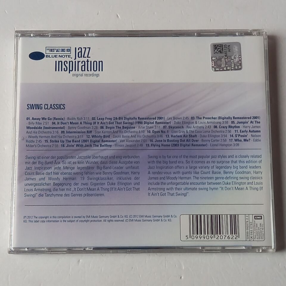 BLUE NOTE JAZZ INSPIRATION - SWING CLASSICS (2012) - CD REMASTERED 2.EL