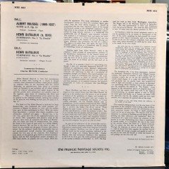 ROUSSEL: SUITE IN F, DUTILLEUX: SYMPHONY NO.2, CHARLES MUNCH (1974) - PLAK 2.EL
