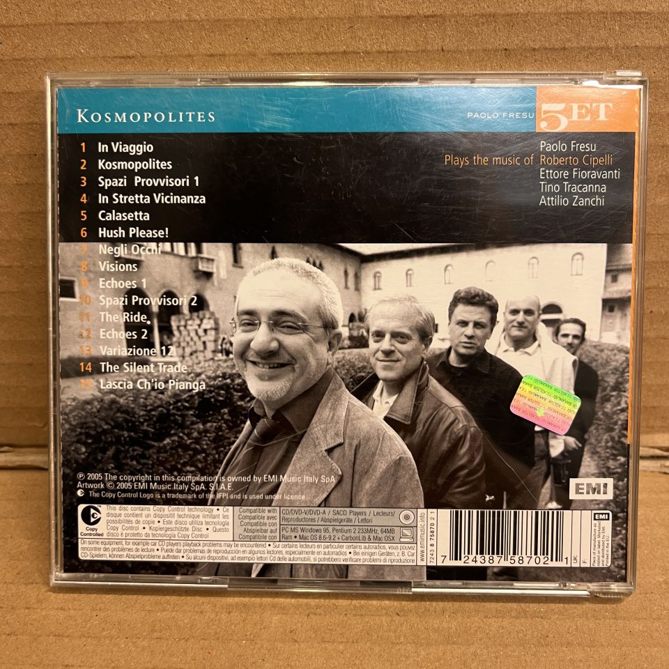 PAOLO FRESU 5ET – KOSMOPOLITES (PLAYS THE MUSIC OF ROBERTO CIPELLI) (2005) - CD 2.EL