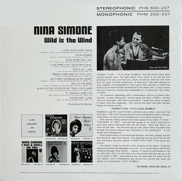 NINA SIMONE - WILD IS THE WIND (1966) - LP 2023 REISSUE SIFIR PLAK