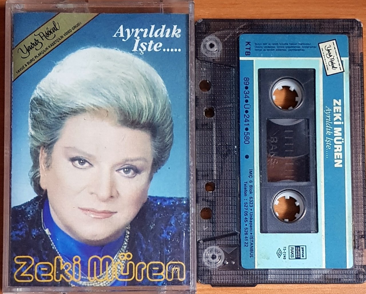 ZEKİ MÜREN - AYRILDIK İŞTE (1989) YAVUZ ASÖCAL KASET 2.EL