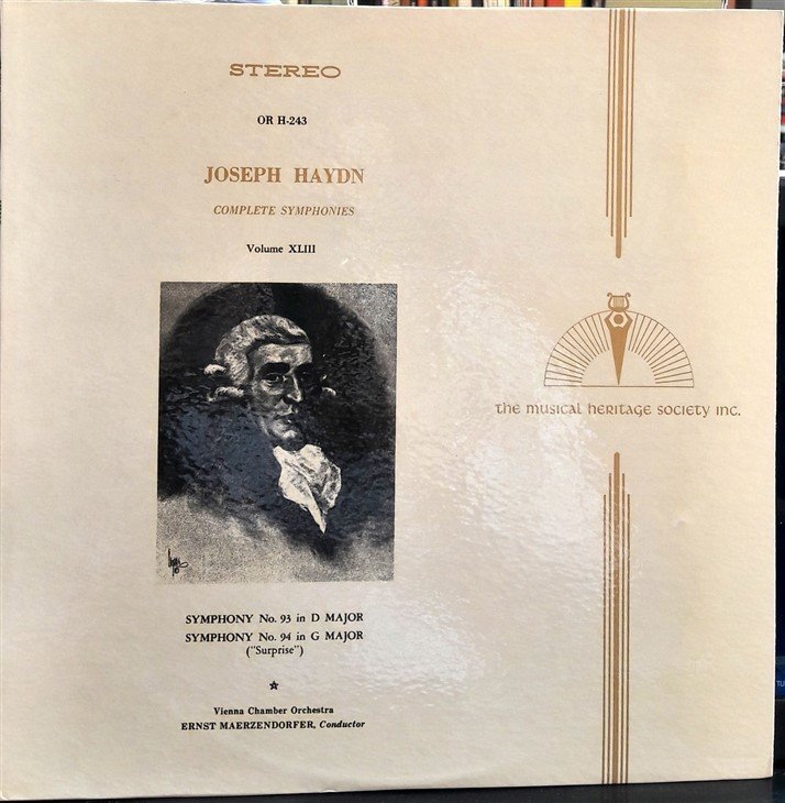 HAYDN: SYMPHONY NO.93 & 94, ERNST MAERZENDORFER - PLAK 2.EL