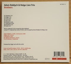 ADAM BALDYCH & HELGE LIEN TRIO - BROTHERS (2017) - CD ACT MUSIC CONTEMPORARY JAZZ 2.EL