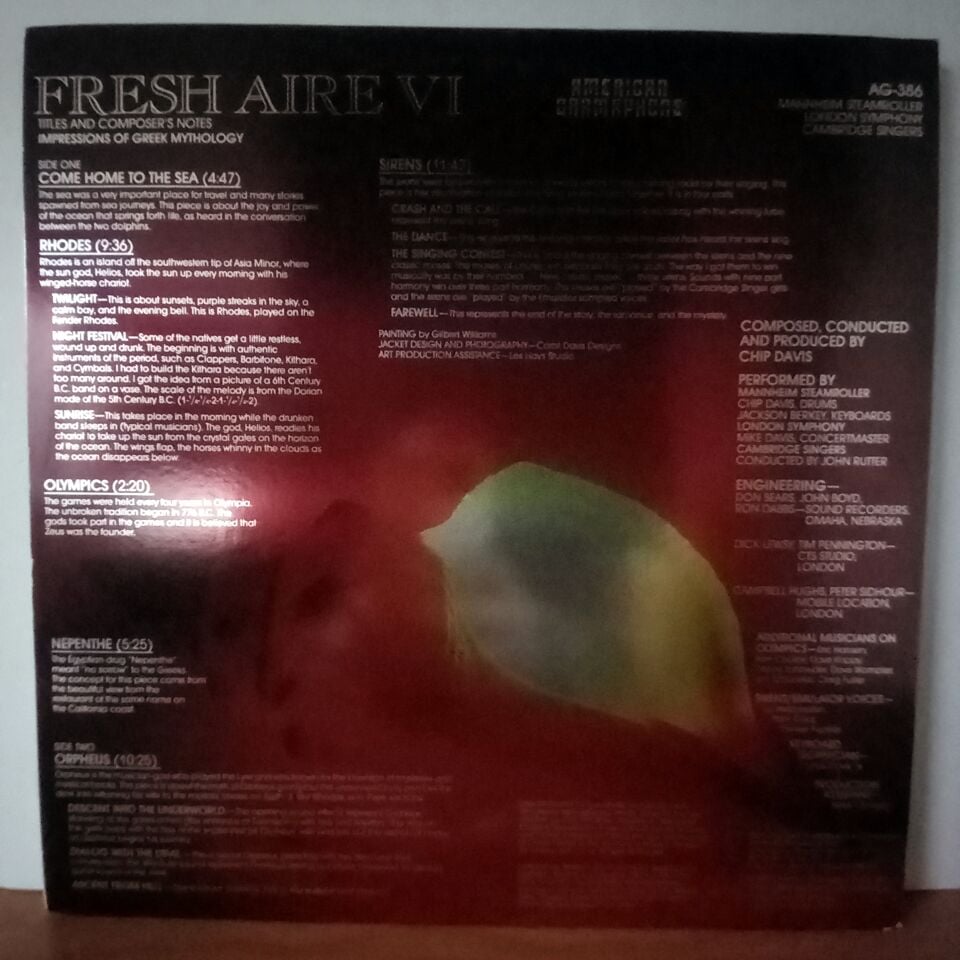 MANNHEIM STEAMROLLER – FRESH AIRE VI (1986) - LP 2.EL PLAK