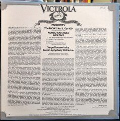 PROKOFIEV: SYMPHONY NO.5, ROMEO AND JULIET, BOSTON SYMPHONY ORCHESTRA, SERGE KOUSSEVITZKY (1976) - PLAK 2.EL
