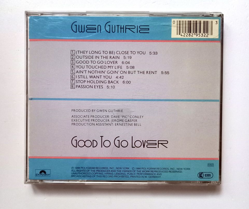 GWEN GUTHRIE – GOOD TO GO LOVER (1986) - CD 2.EL