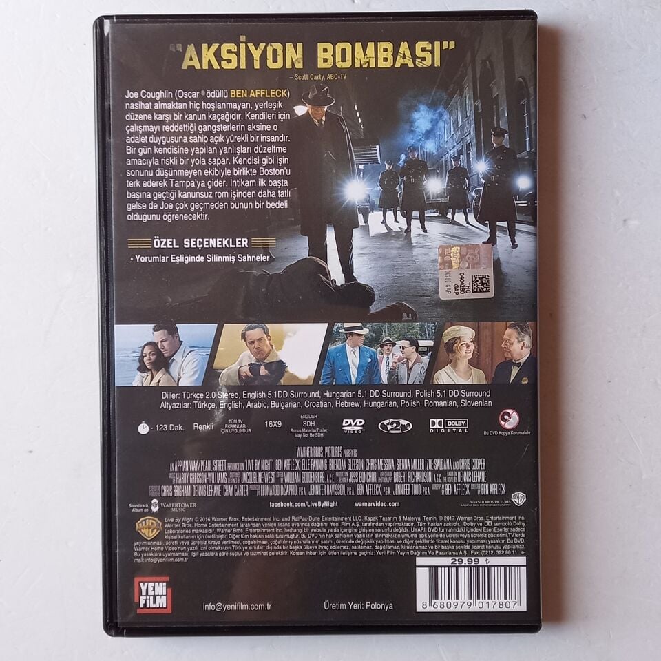 LIVE BY NIGHT / GECENİN KANUNU - BEN AFFLECK, ELLE FANNING - DVD 2.EL