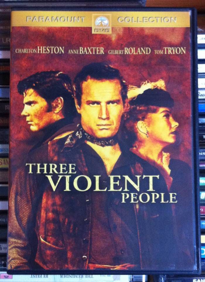 THREE VIOLENT PEOPLE CHARLTON HESTON DVD 2.EL