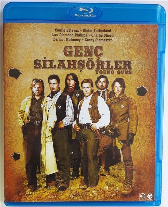 GENÇ SİLAHŞÖRLER - YOUNG GUNS - KIEFER SUTHERLAND - CHARLIE SHEEN - BLU-RAY 2.EL