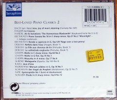 BEST-LOVED PIANO CLASSICS 2 / SATIE, BEETHOVEN, DEBUSSY, CHOPIN (1997) SERAPHIM CD SIFIR