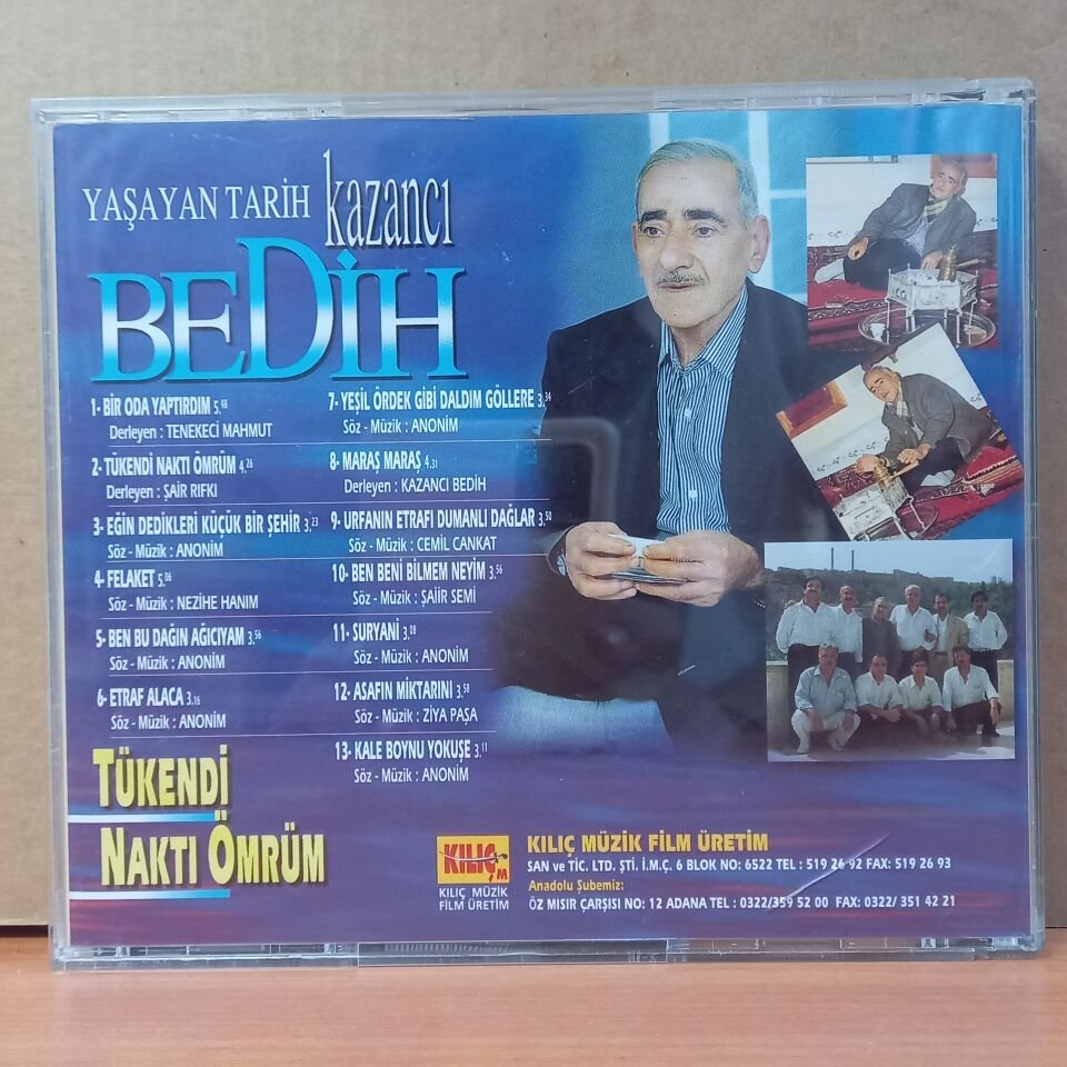KAZANCI BEDİH - TÜKENDİ NAKTI ÖMRÜM - CD 2.EL