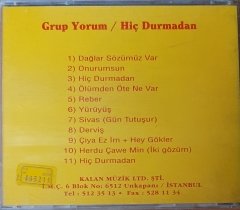 GRUP YORUM - HİÇ DURMADAN CD İB 2.EL