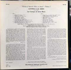 HISTORY OF SPANISH MUSIC: ALFONSO X, EL SABIO: LAS CANTIGAS DE SANTA MARIA - PLAK 2.EL