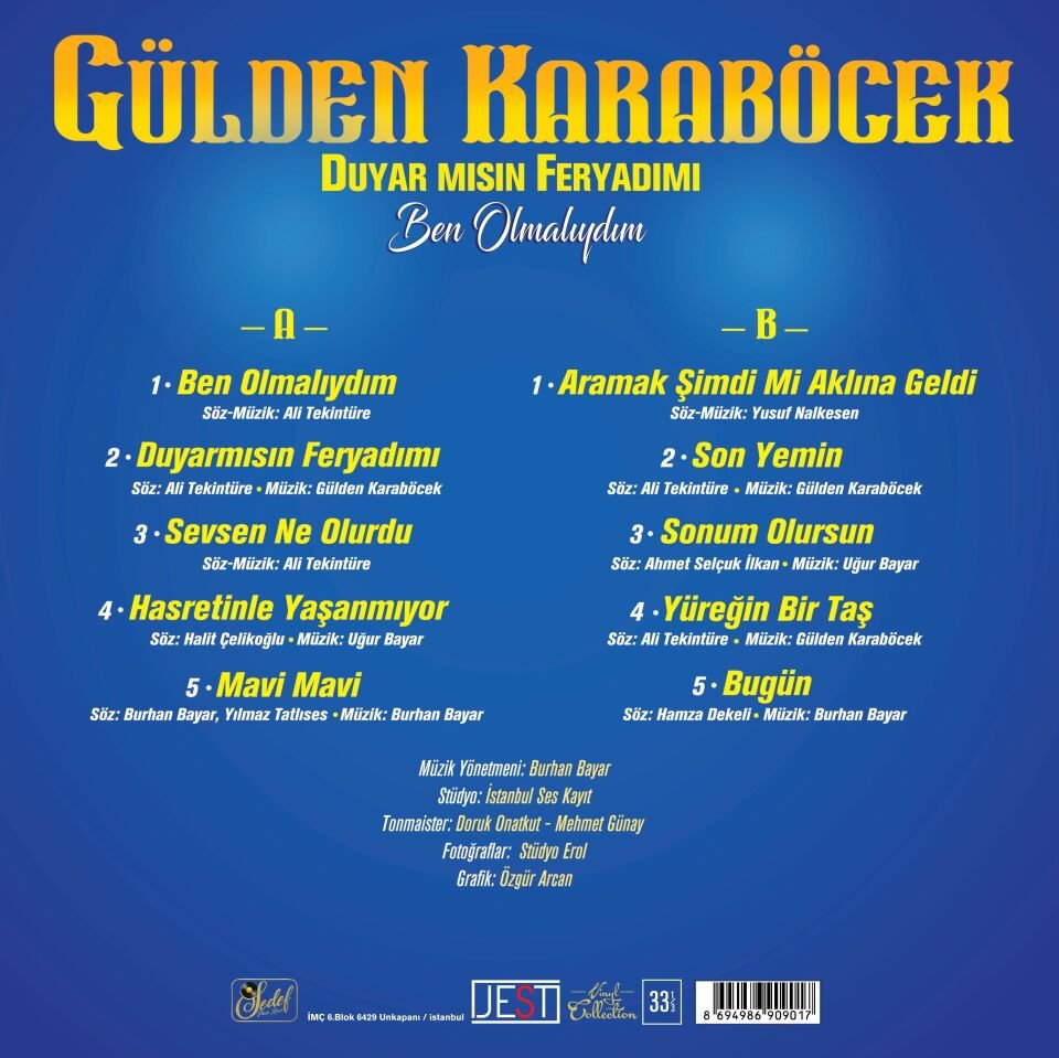 GÜLDEN KARABÖCEK - DUYAR MISIN FERYADIMI? / BEN OLMALIYDIM (1985) - LP 2023 BASIM SIFIR PLAK
