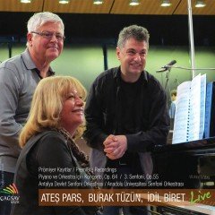 ATEŞ PARS: PİYANO VE ORKESTRA İÇİN KONÇERTO, 3. SENFONİ, İDİL BİRET, ANTALYA DEVLET SENFONİ ORKESTRASI, BURAK TÜZÜN (2015) - CD SIFIR