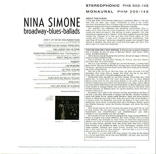 NINA SIMONE - BROADWAY BLUES BALLADS (1964) - LP 2023 REISSUE SIFIR PLAK