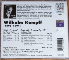 WILHELM KEMPFF: TRIO IN G MINOR / QUARTET IN G MAJOR OP. 15 (2001) - CD ARTE NOVA CLASSICS SIFIR