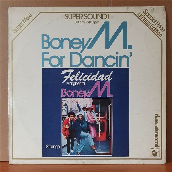 BONEY M. - FOR DANCIN' (1980) - 12'' 45RPM MAXI SINGLE YERLİ BASKI 2.EL PLAK