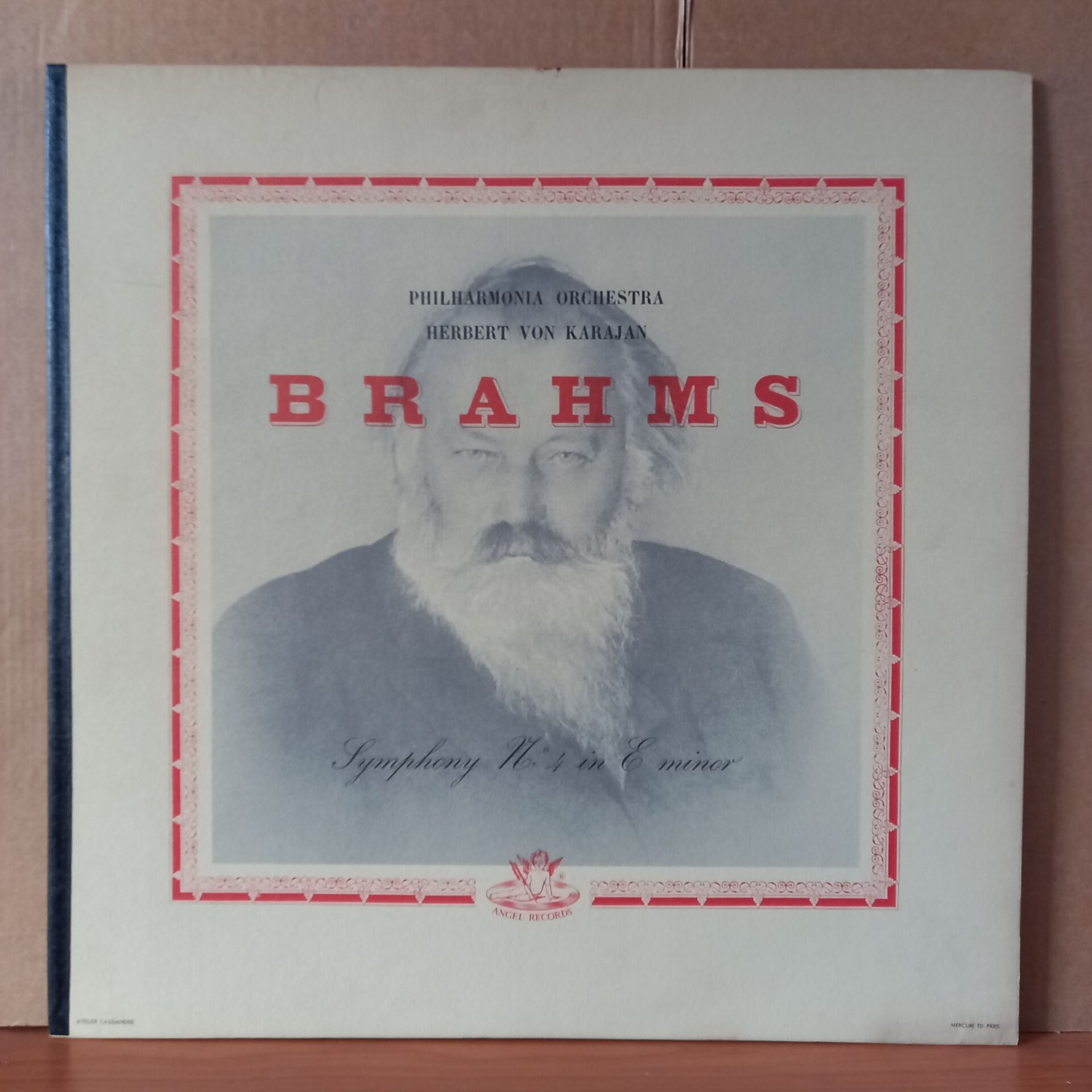 BRAHMS: SYMPHONY NO. 4 IN E MINOR / PHILHARMONIA ORCHESTRA, HERBERT VON KARAJAN - LP 2.EL PLAK