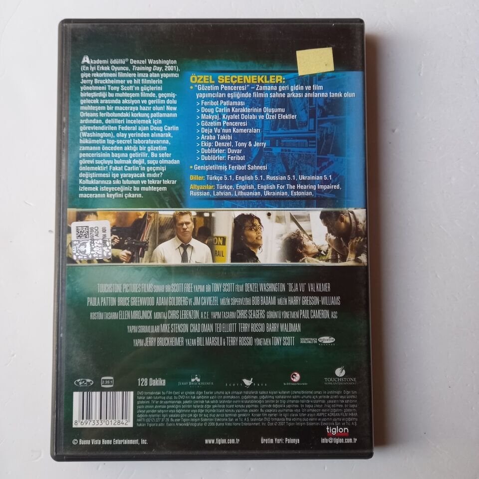 DEJA VU - DENZEL WASHINGTON - VAL KILMER - TONY SCOTT - DVD 2.EL