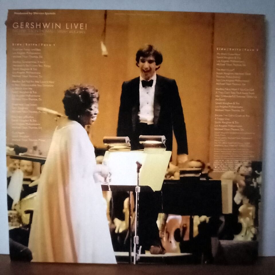 GERSHWIN LIVE! / MICHAEL TILSON THOMAS, SARAH VAUGHAN, LOS ANGELES PHILHARMONIC (1982) - LP 2.EL PLAK