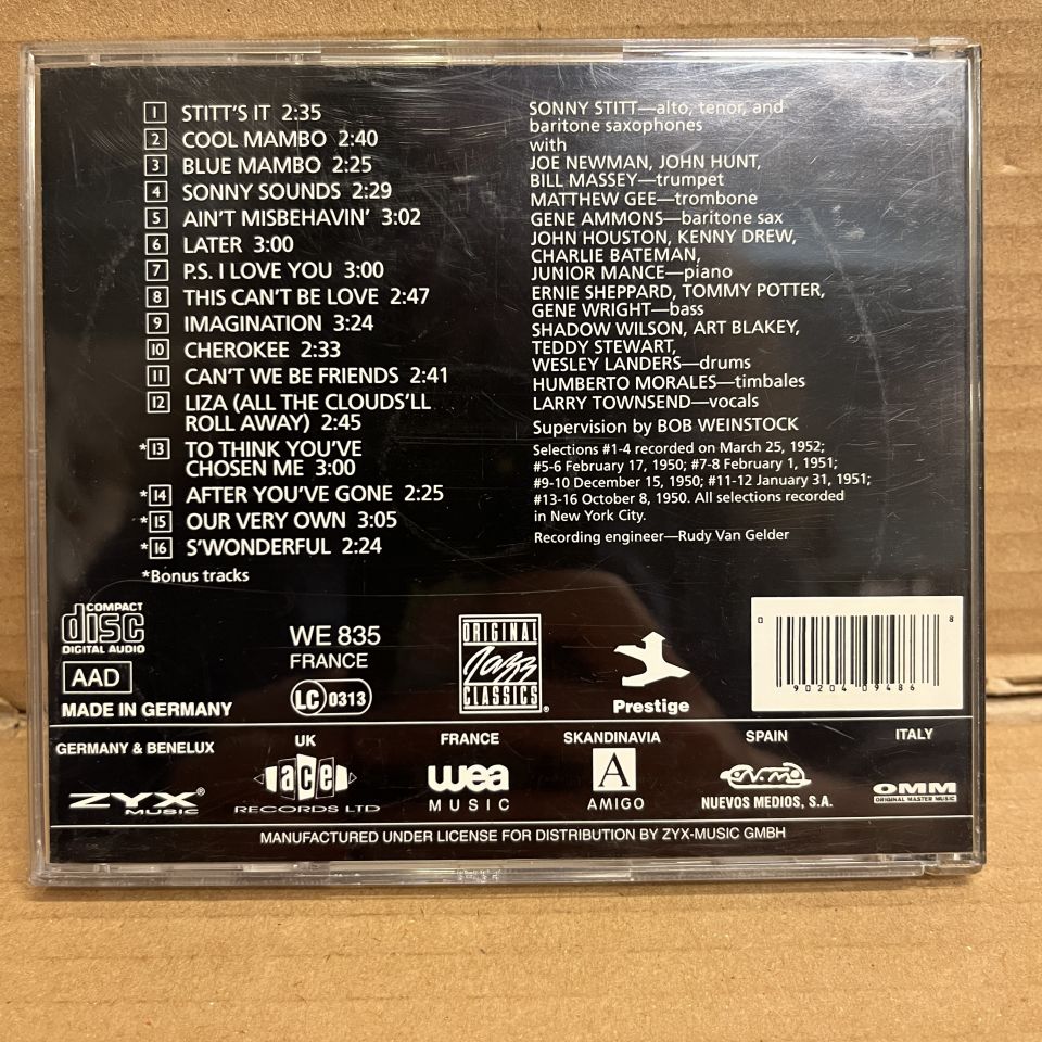 SONNY STITT – KALEIDOSCOPE (1952) - CD 1983 2.EL