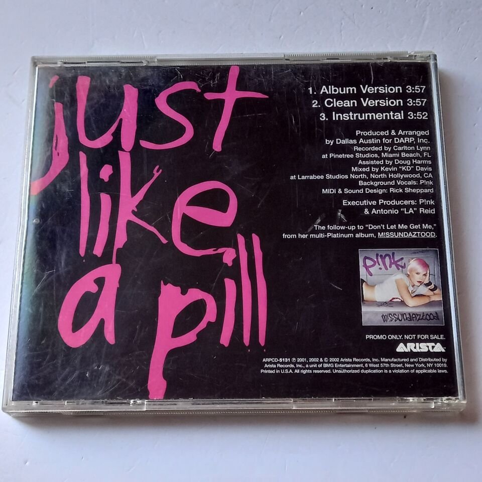 P!NK – JUST LIKE A PILL (2002) - PROMO CDSINGLE 2.EL