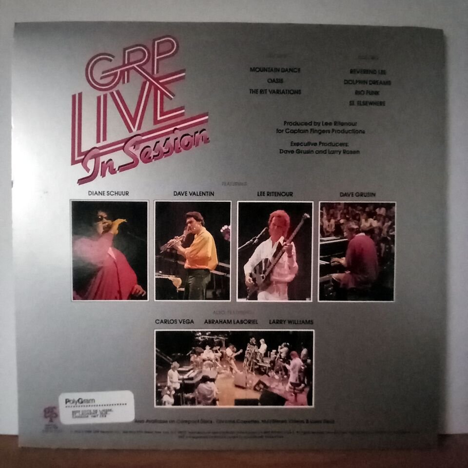 DAVE GRUSIN / LEE RITENOUR / DIANE SCHUUR / DAVE VALENTIN – GRP LIVE IN SESSION (1985) - LP 2.EL PLAK