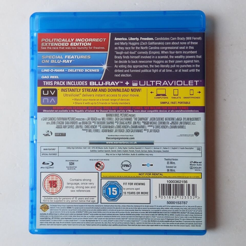 THE CAMPAIGN - WILL FERRELL, ZACH GALIFIANAKIS - BLU-RAY 2.EL