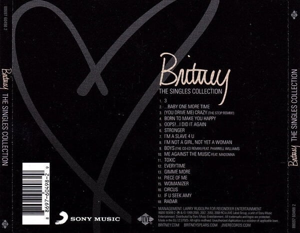 BRITNEY SPEARS – THE SINGLES COLLECTION (2009) - CD REMASTERED REISSUE JEWEL CASE AMBALAJINDA SIFIR