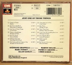 STEPHANE GRAPPELLI - JUST ONE OF THOSE THINGS (1984) - CD 1988 EDITION 2.EL