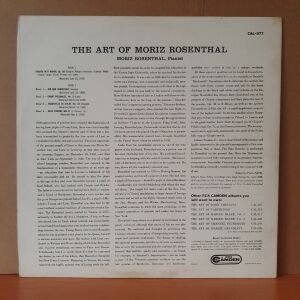 THE ART OF MORIZ ROSENTHAL (1957) - LP 2.EL PLAK