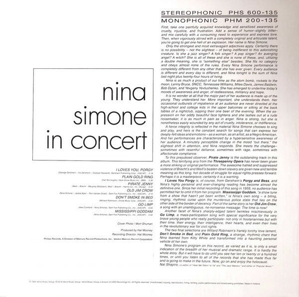 NINA SIMONE - IN CONCERT (1964) - LP 2023 REISSUE SIFIR PLAK