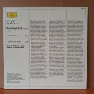 ANTONIN DVORAK: SYMPHONIE NR:6 / BERLINER PHILHARMONIKER, RAFAEL KUBELIK (1973) - LP 2.EL PLAK