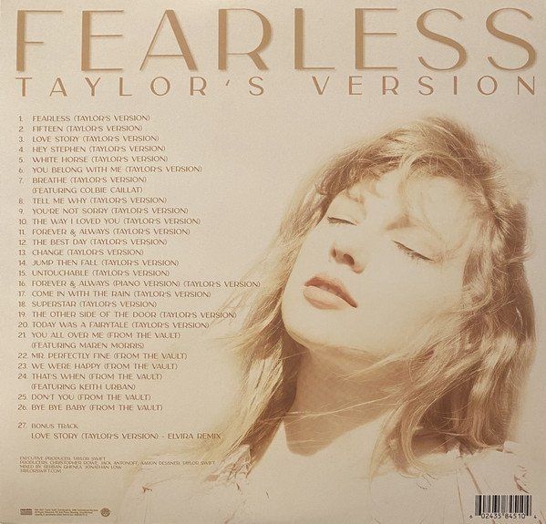 TAYLOR SWIFT - FEARLESS (TAYLOR'S VERSION) (2021) - 3LP RENKLİ SIFIR PLAK