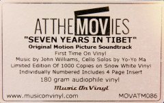 SEVEN YEARS IN TIBET - SOUNDTRACK (1997) - YO-YO MA, JOHN WILLIAMS - PLAK SIFIR
