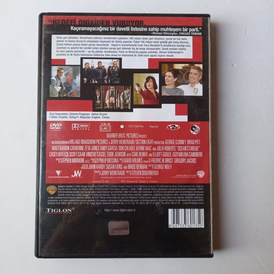 OCEAN'S TWELVE - GEORGE CLOONEY - BRAD PITT - MATT DAMON - ANDY GARCIA - CATHERINE ZETA-JONES - JULIA ROBERTS - DVD 2.EL