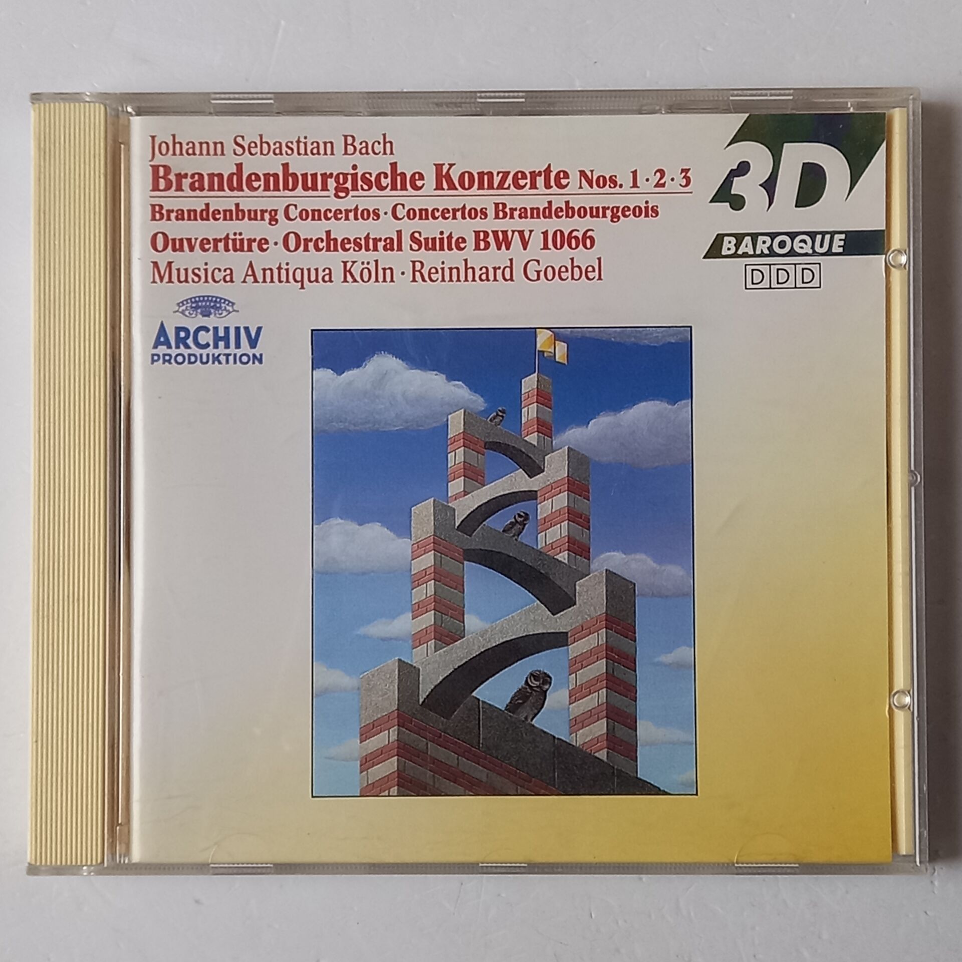 J.S. BACH: BRANDENBURGISCHE KONZERTE NOS. 1,2,3 - MUSICA ANTIQUA KÖLN, REINHARD GOEBEL - CD REISSUE 2.EL