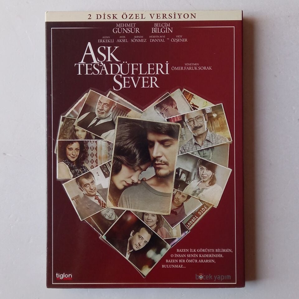 AŞK TESADÜFLERİ SEVER - MEHMET GÜNSÜR, BELÇİM BİLGİN - 2DVD 2.EL