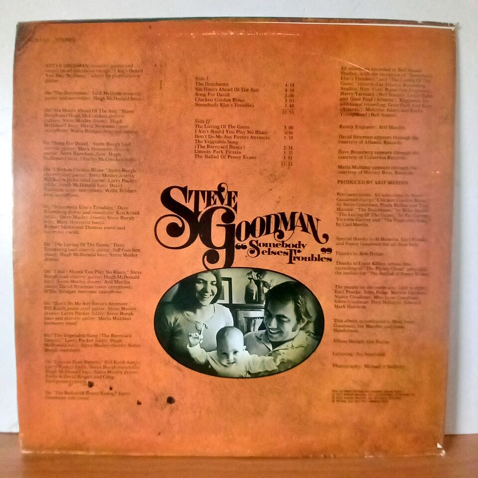 STEVE GOODMAN – SOMEBODY ELSE'S TROUBLES (1972) - LP 2.EL PLAK