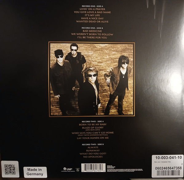 BON JOVI - GREATEST HITS (2010) - 2LP 2024 EDITION SIFIR PLAK