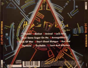 DEF LEPPARD - HYSTERIA (1987) - CD 2017 REMASTERED REISSUE AMBALAJINDA SIFIR