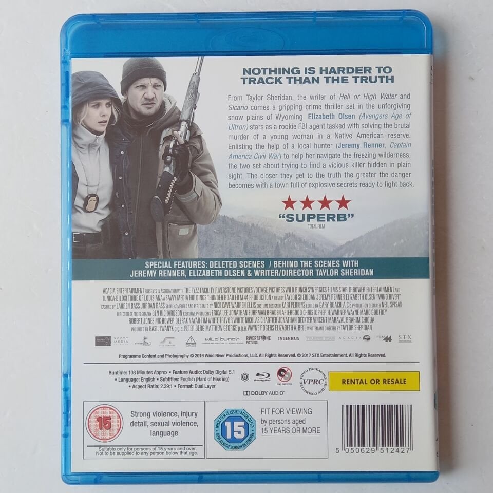 WIND RIVER - JEREMY RENNER, ELIZABETH OLSEN - BLU-RAY BÖLGE B 2.EL