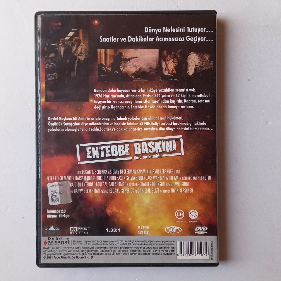 ENTEBBE BASKINI / RAID ON ENTEBBE - PETER FINCH, CHARLES BRONSON, YAPHET KOTTO - DVD 2.EL